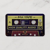 Retro Mixtape Business Card Contactkaartje (Voorkant)