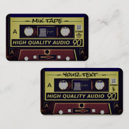 Retro Mixtape Business Card Contactkaartje