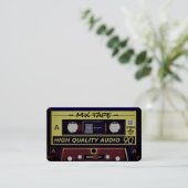 Retro Mixtape Business Card Contactkaartje (Staand voorkant)
