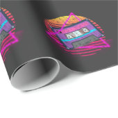 Retro Mixtape-dampgolfmuziek - Sunset tape Cadeaupapier (Rol Hoek)