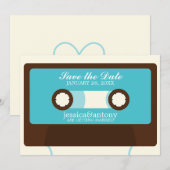 Retro Mixtape Huwelijk Opslag Datum Kaart (Voorkant / Achterkant)