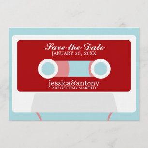 Retro Mixtape Huwelijks Uitnodiging