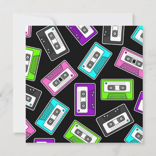 Retro Mixtape met als geboortedag beschouwde parti Kaart (Achterkant)