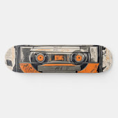 Retro Mixtape Skateboard Art voor een stijlvolle r (Horizontaal)