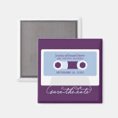 Retro Mixtape Trouw Save the Date Magneet (Voorkant / Achterkant)