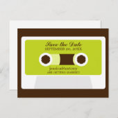 Retro Mixtape Weddenschap opslaan Datum Aankondigingskaart (Voorkant / Achterkant)