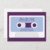 Retro Mixtape Weddenschap opslaan Datum Aankondigingskaart (Voorkant / Achterkant)