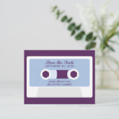 Retro Mixtape Weddenschap opslaan Datum Aankondigingskaart (Staand voorkant)