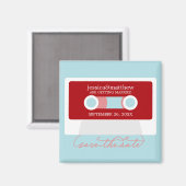 Retro Mixtape Weddenschap opslaan Datum Magneet (Voorkant / Achterkant)