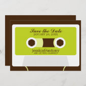 Retro Mixtape Weddenschap opslaan Datum Save The Date (Voorkant / Achterkant)