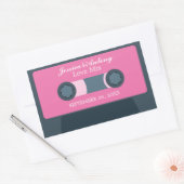 Retro Mixtape Wedding Favor Rechthoekige Sticker (Envelop)