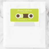 Retro Mixtape Wedding Favor Rechthoekige Sticker (Tas)