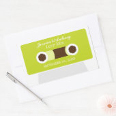 Retro Mixtape Wedding Favor Rechthoekige Sticker (Envelop)