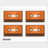 Retro Mixtape Wedding Favor Rechthoekige Sticker (Vel)