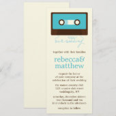 Retro Mixtape Wedding Kaart (Voorkant / Achterkant)