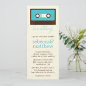 Retro Mixtape Wedding Kaart (Staand voorkant)