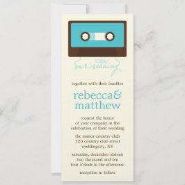 Retro Mixtape Wedding Kaart