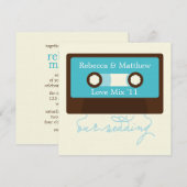Retro Mixtape Wedding Kaart (Voorkant / Achterkant)