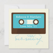 Retro Mixtape Wedding Kaart (Voorkant)
