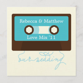 Retro Mixtape Wedding Kaart