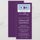 Retro Mixtape Wedding Kaart (Voorkant / Achterkant)