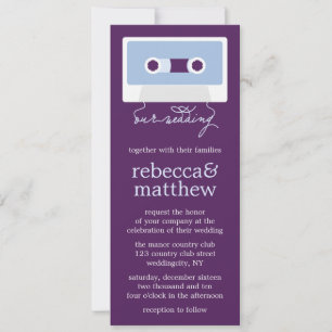 Retro Mixtape Wedding Kaart