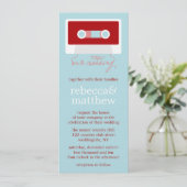 Retro Mixtape Wedding Kaart (Staand voorkant)