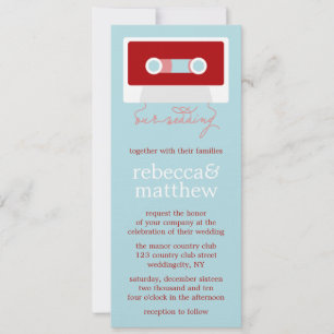Retro Mixtape Wedding Kaart