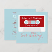 Retro Mixtape Wedding Kaart (Voorkant / Achterkant)