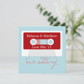 Retro Mixtape Wedding Kaart (Staand voorkant)