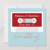 Retro Mixtape Wedding Kaart (Voorkant)