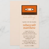 Retro Mixtape Wedding Kaart (Voorkant / Achterkant)