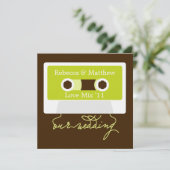 Retro Mixtape Wedding Kaart (Staand voorkant)