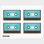Retro Mixtape Wedding Rechthoekige Sticker (Vel)