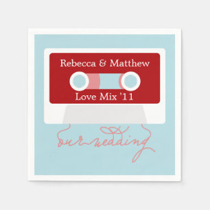 Retro Mixtape Wedding Servet