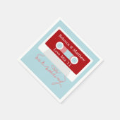 Retro Mixtape Wedding Servet (Hoek)