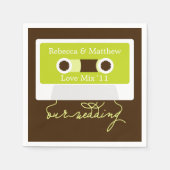 Retro Mixtape Wedding Servet (Voorkant)