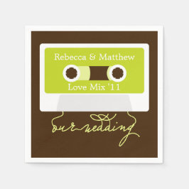 Retro Mixtape Wedding Servet