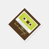 Retro Mixtape Wedding Servet (Hoek)