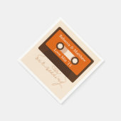 Retro Mixtape Wedding Servetten (Hoek)