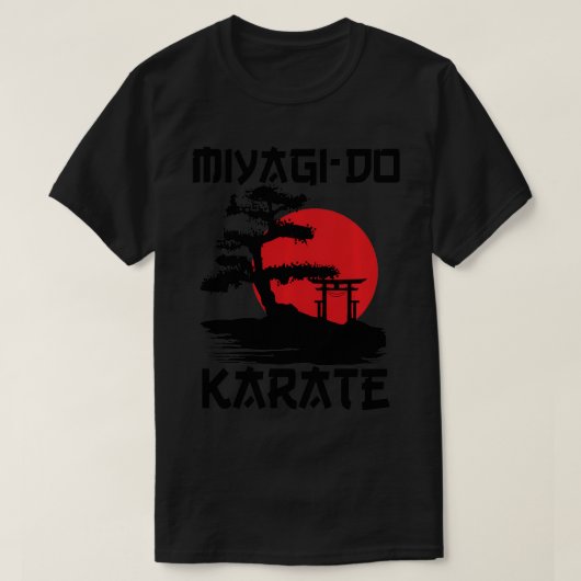 Retro  Miyagi do Karate Life Bonsai Martial T-shirt (Design voorkant)