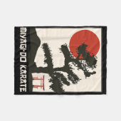 Retro Miyagi-do Karate Life Bonsai Tree Ma Fleece Deken (Voorkant (Horizontaal))