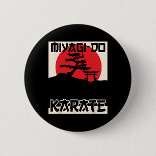 Retro  Miyagi-do Karate Life Bonsai Tree Ma Ronde Button 5,7 Cm