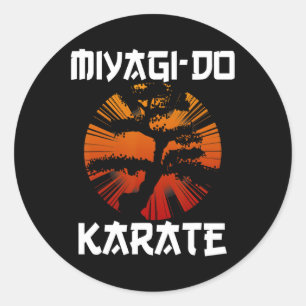 Retro  Miyagi-do Karate Life Bonsai Tree Ma Ronde Sticker