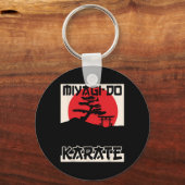 Retro Miyagi-do Karate Life Bonsai Tree Ma Sleutelhanger (Voorkant)
