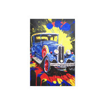 retro, mobiel, auto, ,