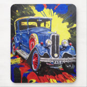 retro, mobiel, auto, , muismat (Voorkant)