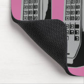 Retro mobiele telefoon grafisch muismat (Hoek)