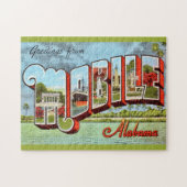 Retro Mobile Alabama Postcard Legpuzzel (Horizontaal)