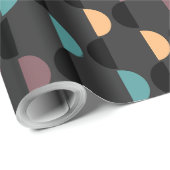 Retro Mod 1960s optische illusie geometrische kuns Cadeaupapier (Rol Hoek)